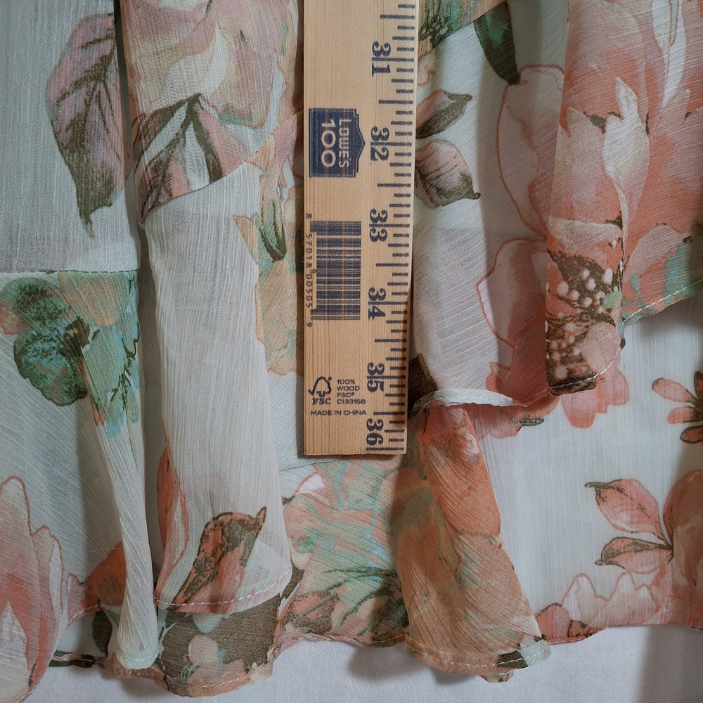 London Times Floral Sleeveless Maxi Dress - Size 12 - Wedding, Floral, Sheer - Picture 9 of 10